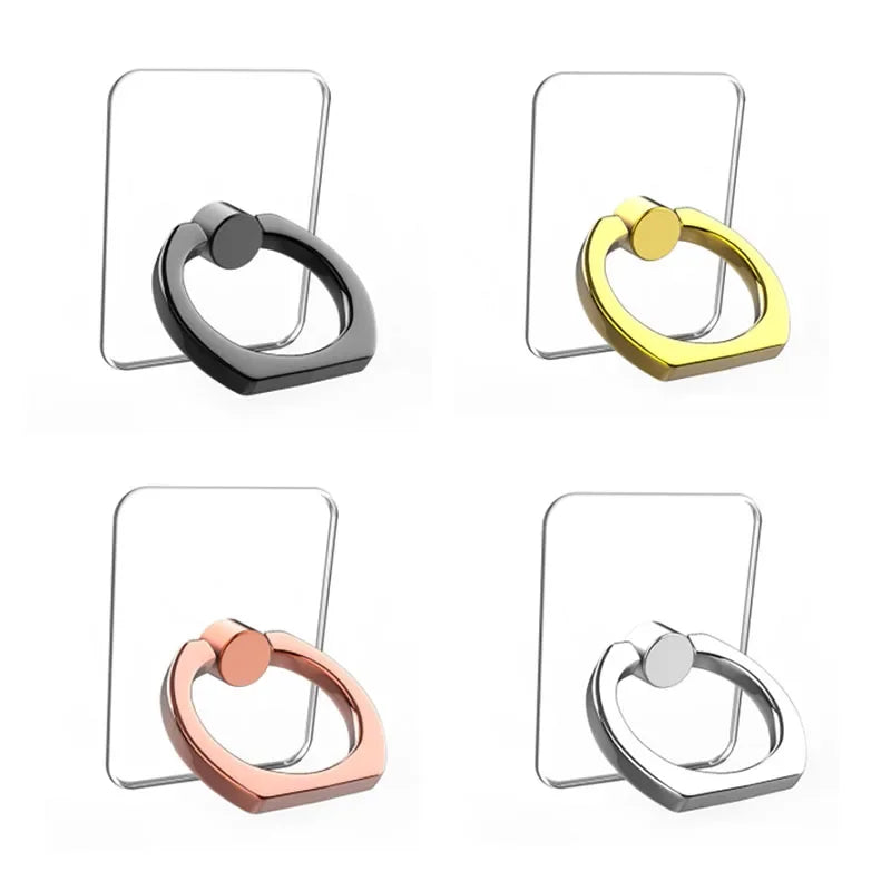 Soporte de anillo para teléfono móvil con rotación de 360 grados, transparente