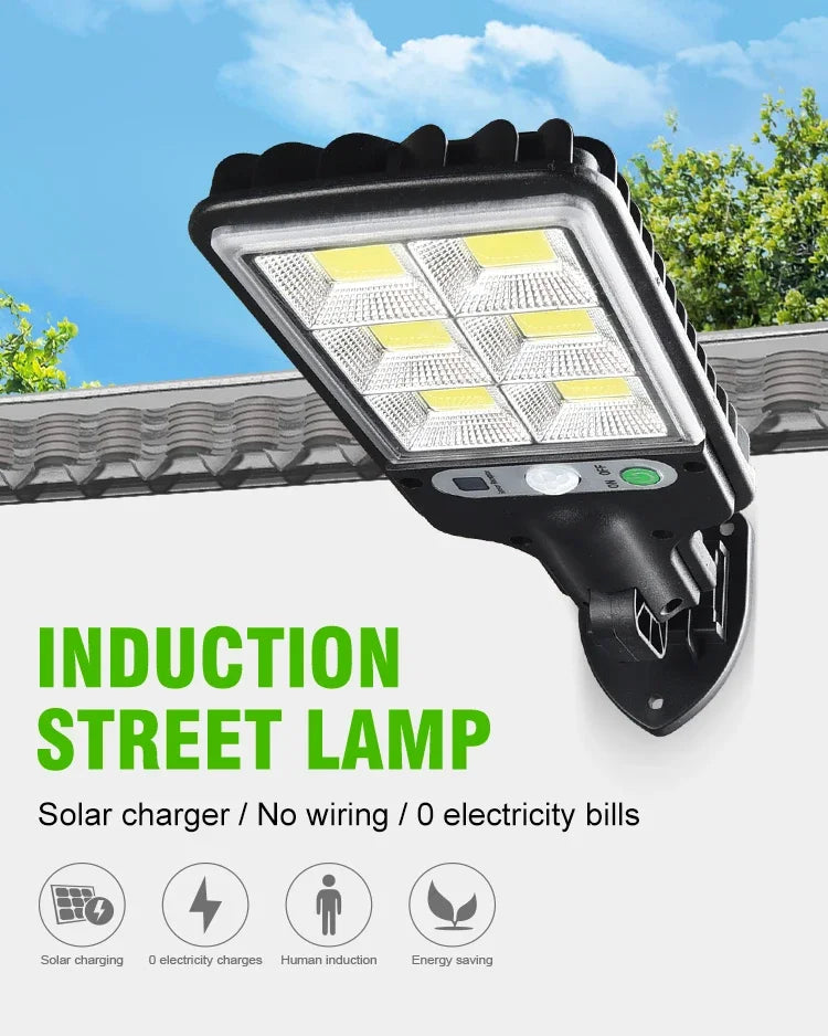 LED Solar Outdoor Remote Control Wall Lamp
