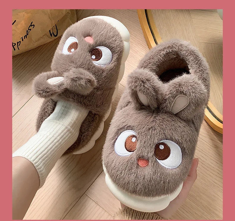 Women's Cotton Slippers - Warm Winter Indoor Shoes