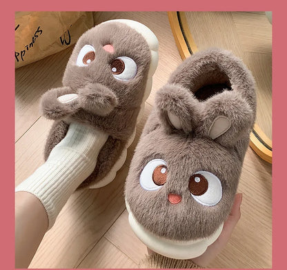 Women's Cotton Slippers - Warm Winter Indoor Shoes - Bascora