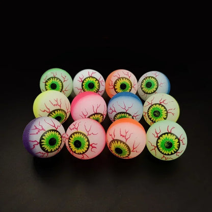 Glow in Dark Eyeball Bouncy Ball - Halloween Toys - Bascora