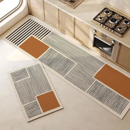 Nordic Kitchen Carpet - Washable Absorbent Bathroom Mat - Bascora