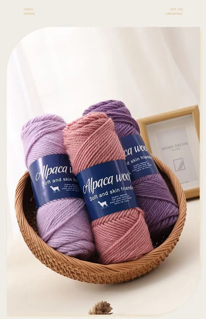 500g Coarse Hand-Weaving Alpaca Wool Yarn