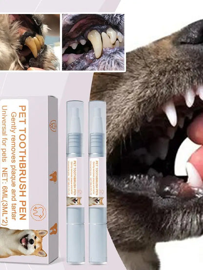 Pet Teeth Cleaning Pen - Fresh Breath & Tooth Whitening for Dogs & Cats - Bascora