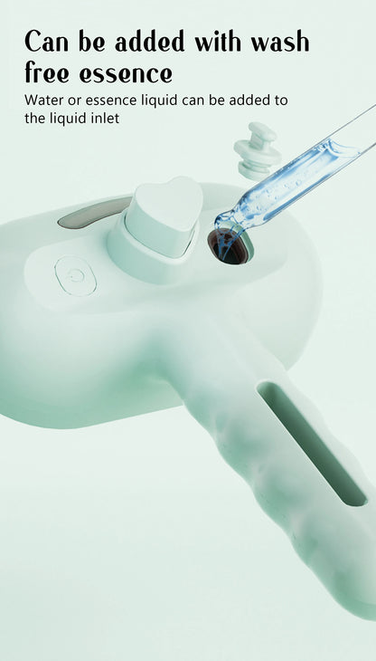 Steam Massage Pet Brush - Safe Round Head with Spray Hair Removal - Bascora