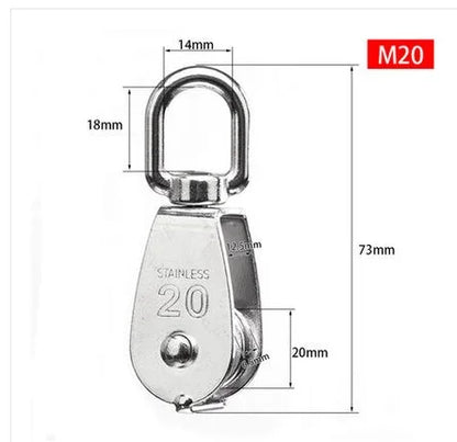 Marine Grade Stainless Steel Pulley - Corrosion Resistant Block - Bascora