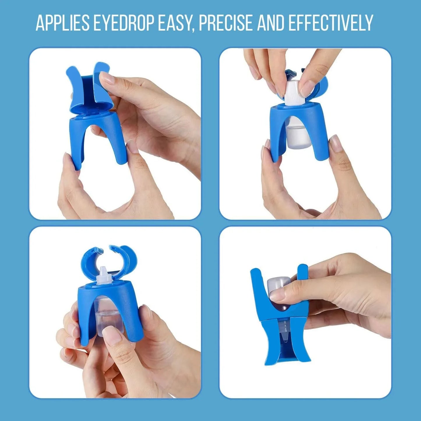 Eye Drop Bottle Helper - Reusable Eyedrop Guide Applicator