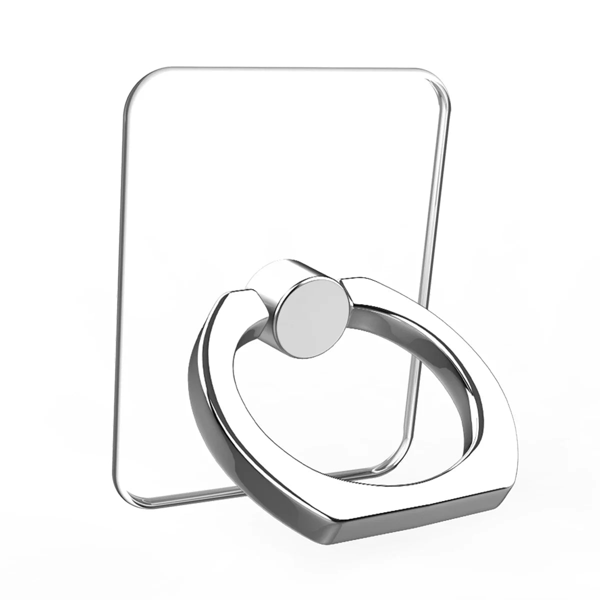 Soporte de anillo para teléfono móvil con rotación de 360 grados, transparente