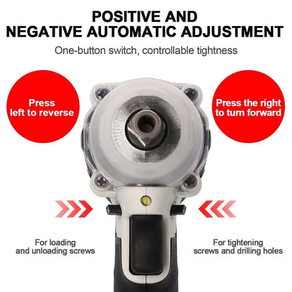 1000Nm 21V Cordless Electric Impact Wrench with 2 Batteries