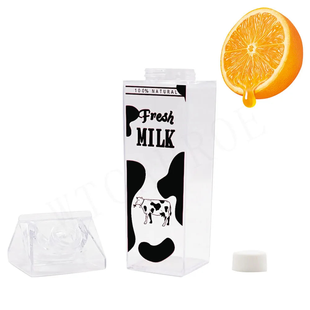 Bouteille d'eau en carton de lait - Gobelet portable transparent