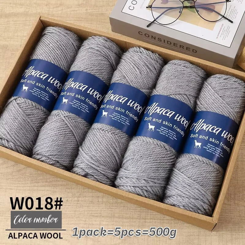 500g Coarse Hand-Weaving Alpaca Wool Yarn