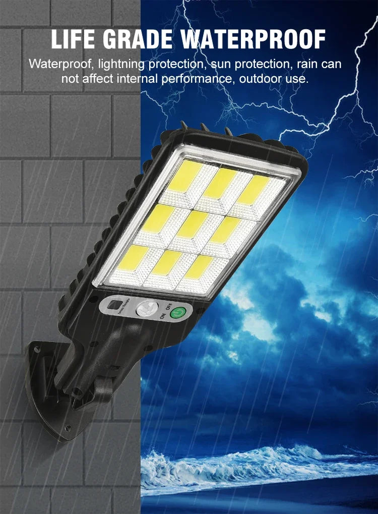 LED Solar Outdoor Remote Control Wall Lamp