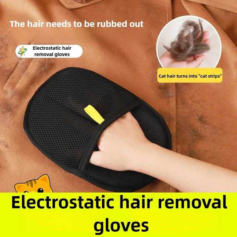 Gants anti-poils pour animaux de compagnie – Outil de toilettage et de nettoyage antistatique