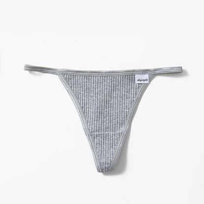 Women's Cotton Sports Thong - Breathable Lingerie - Bascora
