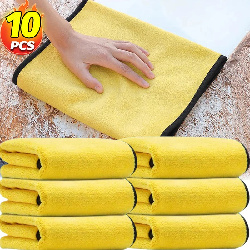 Microfiber Car Cleaning Towels - Auto Detailing & Household Cloths Set