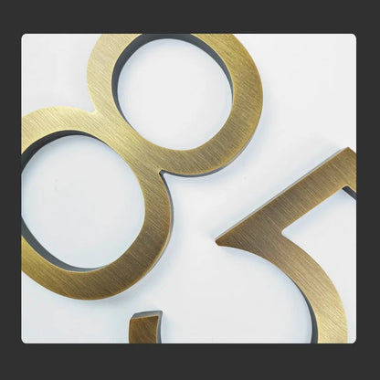 5 Inch Metal Floating House Numbers - Premium Outdoor Address Signs - Bascora