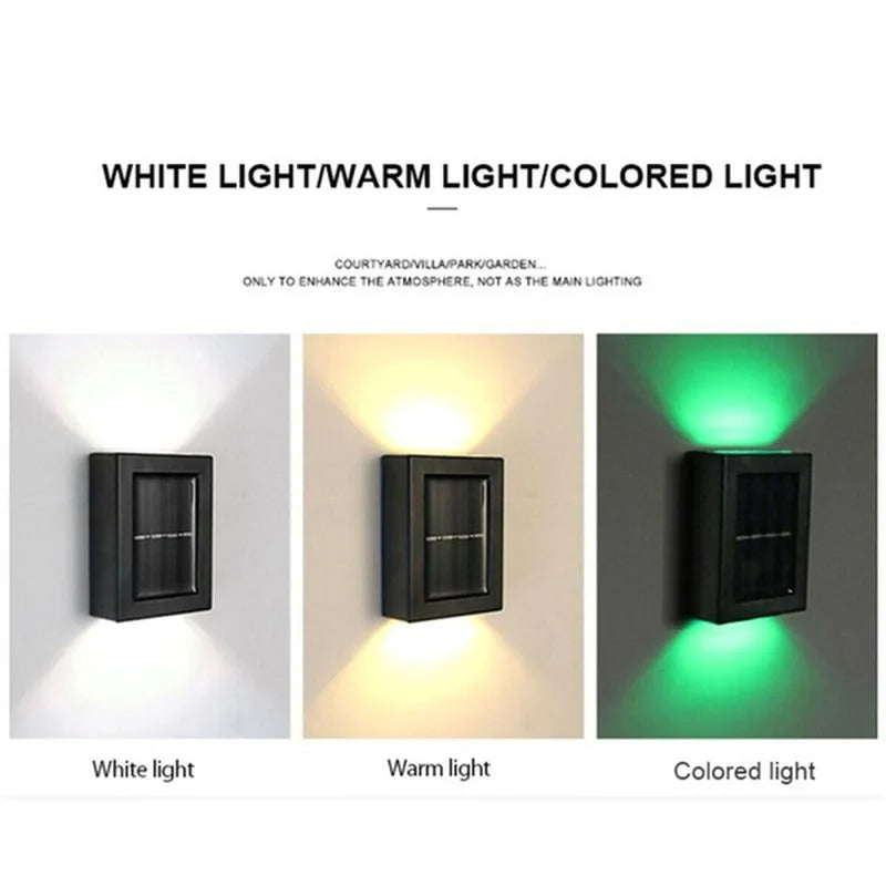 Solar Up and Down Spot Lights - Outdoor Waterproof Lighting