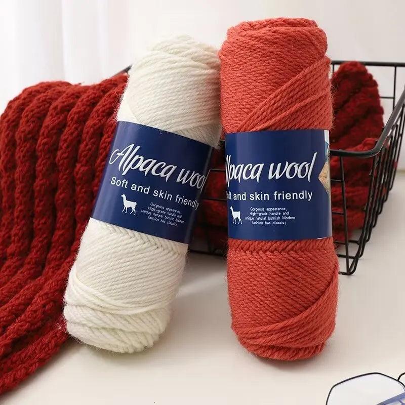 500g Coarse Hand-Weaving Alpaca Wool Yarn