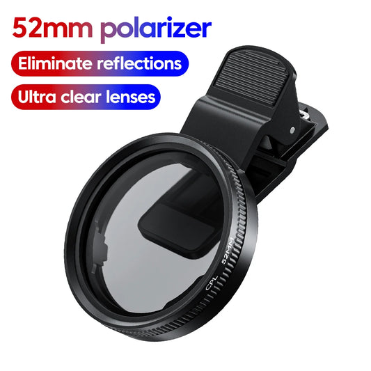 Universal Camera Lens Filter Kit - CPL UV Polarizer for Smartphones
