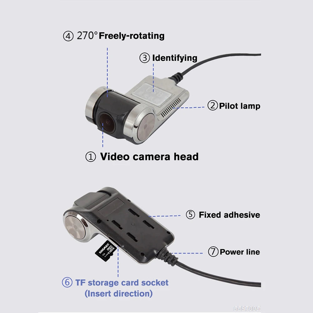 Cámara de salpicadero DVR ADAS LDWS para coche - Full HD 1080P