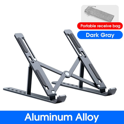 Portable Adjustable Laptop Stand - Aluminum Alloy for MacBook & PC - Bascora