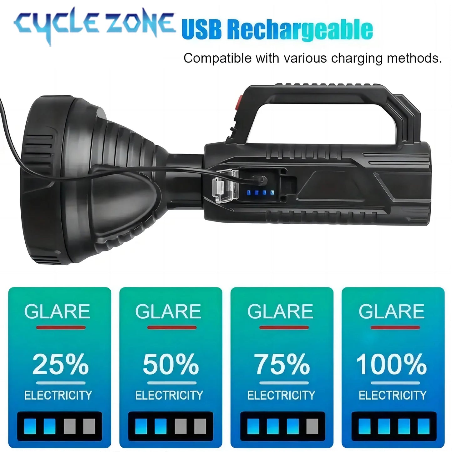 Portable Rechargeable Searchlight - Multi-Purpose Outdoor Lantern
