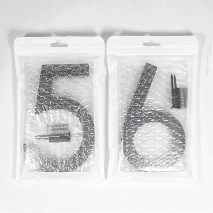 Large Floating House Numbers 6" - Black Acrylic Address Signs - Bascora