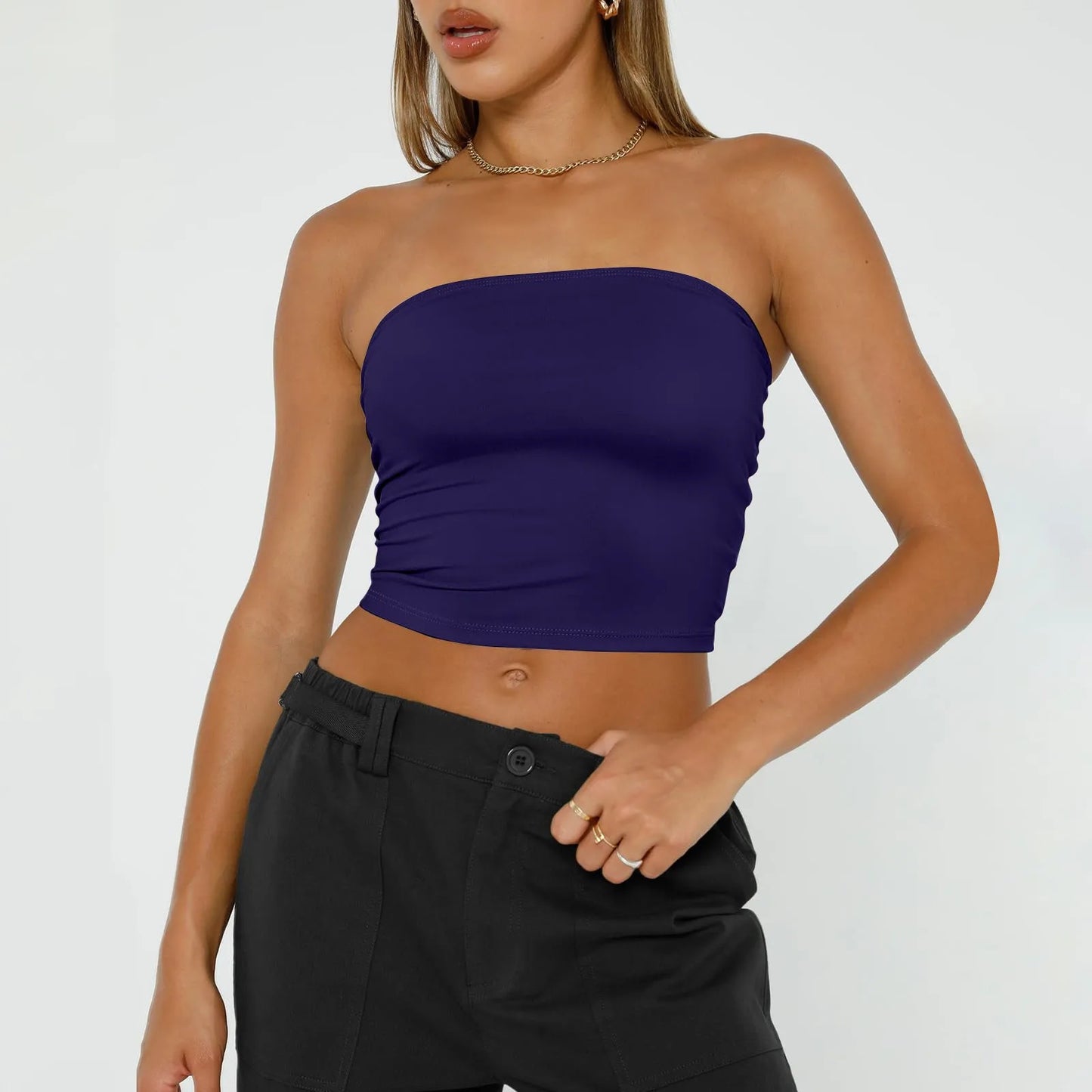 Women's Soft Breathable Bustier - Cotton Spandex Tube Top