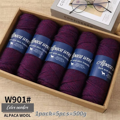 500g Coarse Hand-Weaving Alpaca Wool Yarn