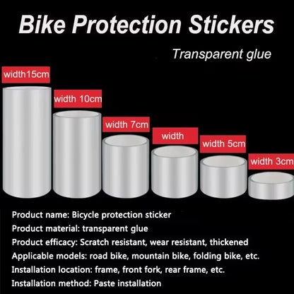Transparent Bicycle Stickers Tape - Bike Frame Protector Film - Bascora