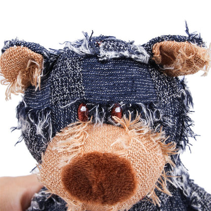 Pet Teddy Bear Sound Toy - Interactive Plush Dog Toy - Bascora