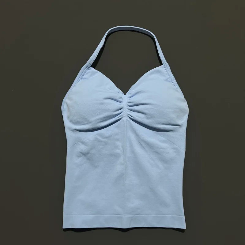 Impact Longline Strappy Sports Bra - Open Back Yoga Tank Top