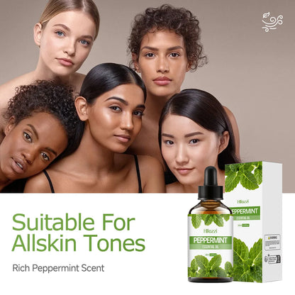 Peppermint Essential Oil - Hydrating Facial & Body Care Oil - Bascora