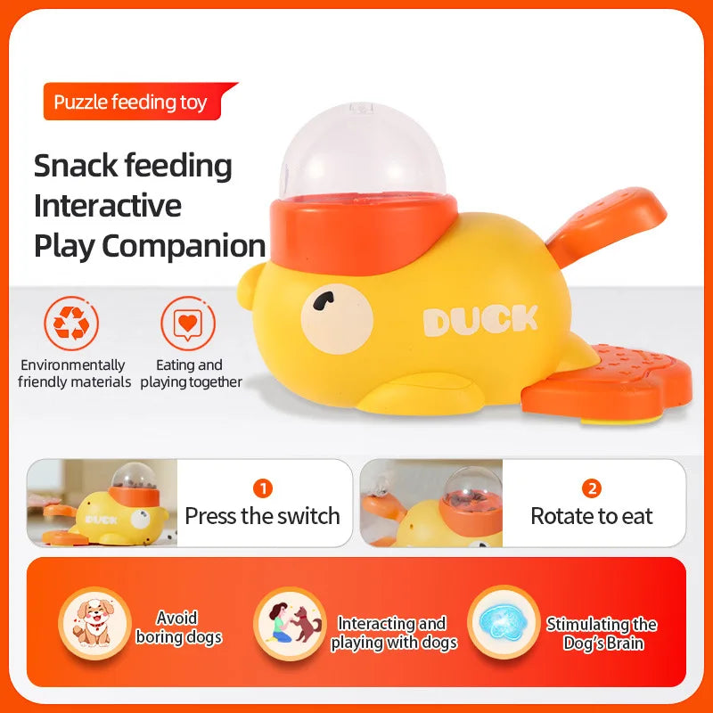 Pet Snack Feeder - Cartoon Duck Design Training Dispenser