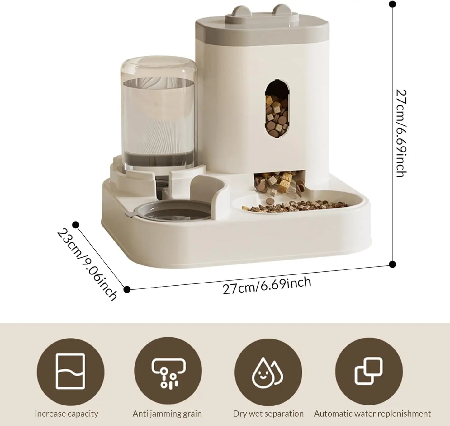 Distributeur automatique intelligent de nourriture et d'eau pour chats