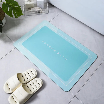 Premium Diatomite Stone Bath Mat - 3.5MM Thick Super Absorbent - Bascora