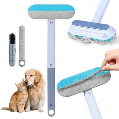 4-in-1 Pet Hair Cleaner - Washable Fabric-Safe Brush Set - Bascora