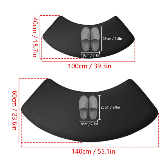 Black shoe tree with measurements on a white background