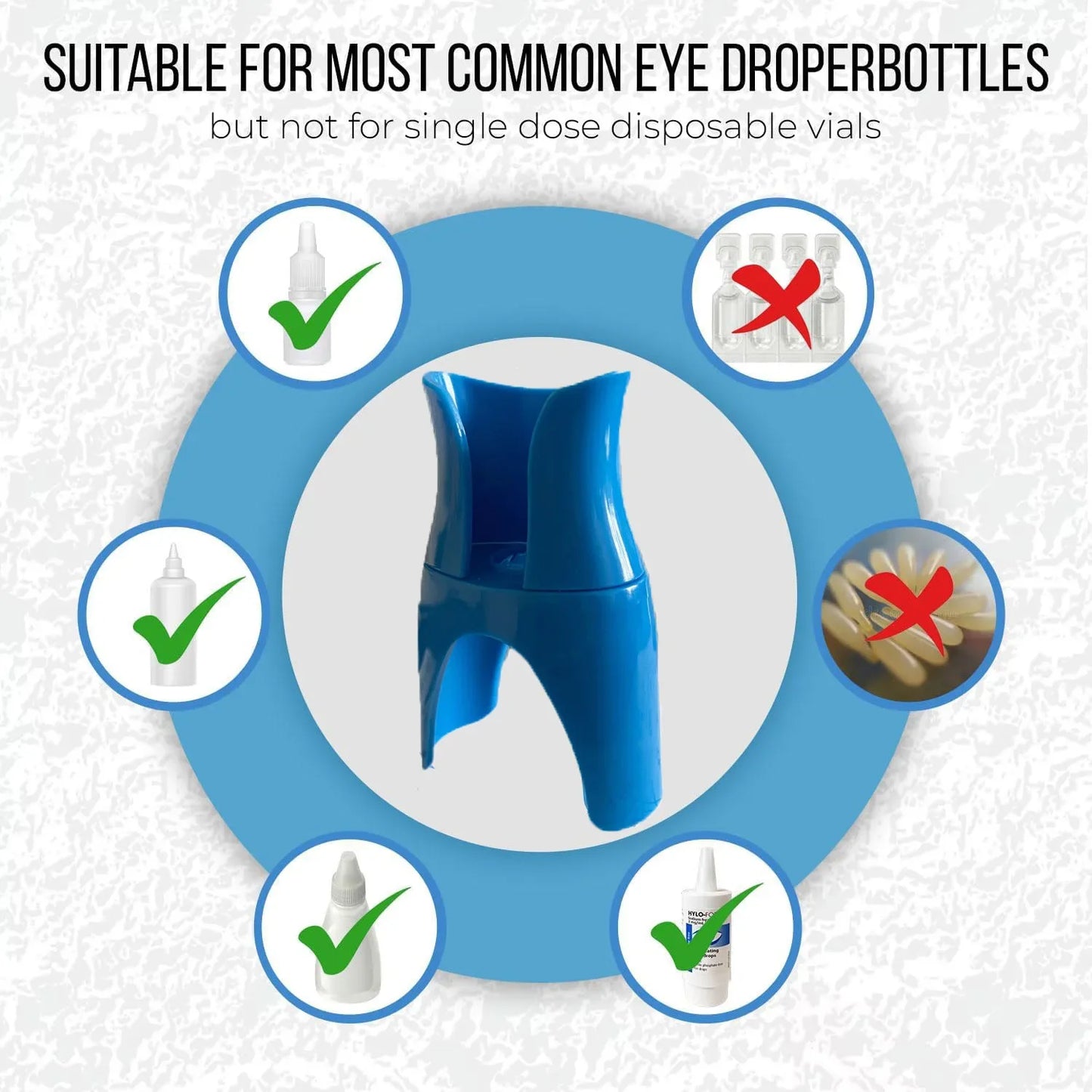 Eye Drop Bottle Helper - Reusable Eyedrop Guide Applicator