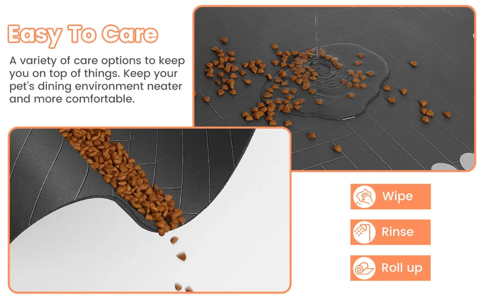 Tapis d'alimentation pour animaux de compagnie - Set de table absorbant et imperméable pour gamelles de nourriture et d'eau