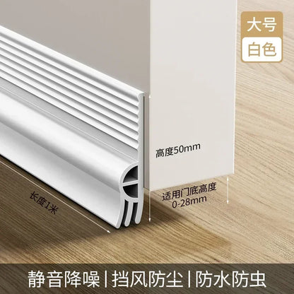 Door Bottom Sealing Strip - Weatherproof Draft Stopper - Bascora