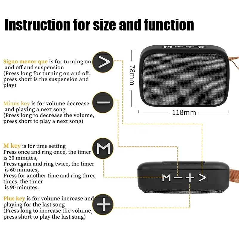 Portable Bluetooth Speaker 5.0 - Outdoor Wireless Mini