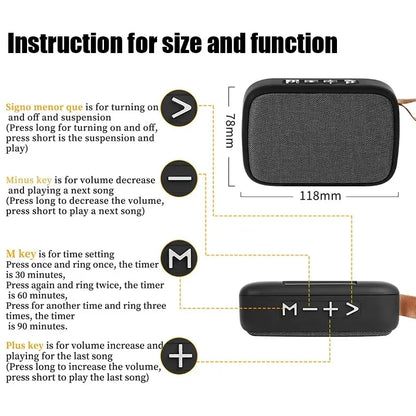 Portable Bluetooth Speaker 5.0 - Outdoor Wireless Mini - Bascora