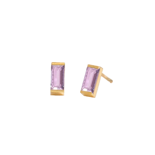 Savaé Design Rectangle Birthstone Earrings