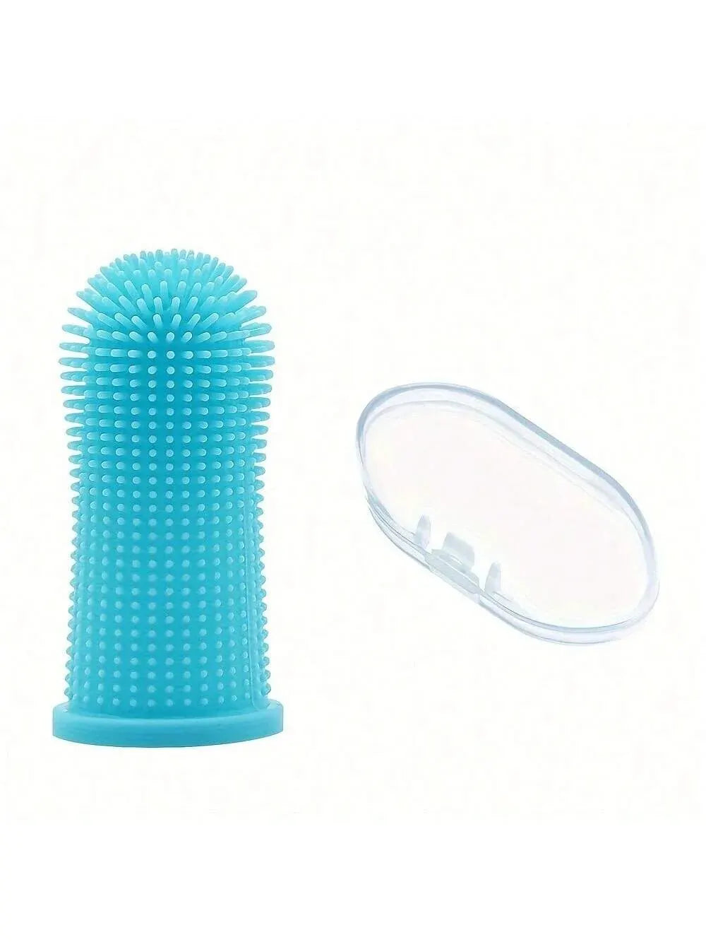 Brosse à dents pour animaux de compagnie - Poils en silicone pour chats et chiens