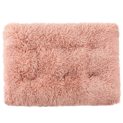 Thick Soft Pet Bed Mat - Square Plush Cushion for Dogs & Cats