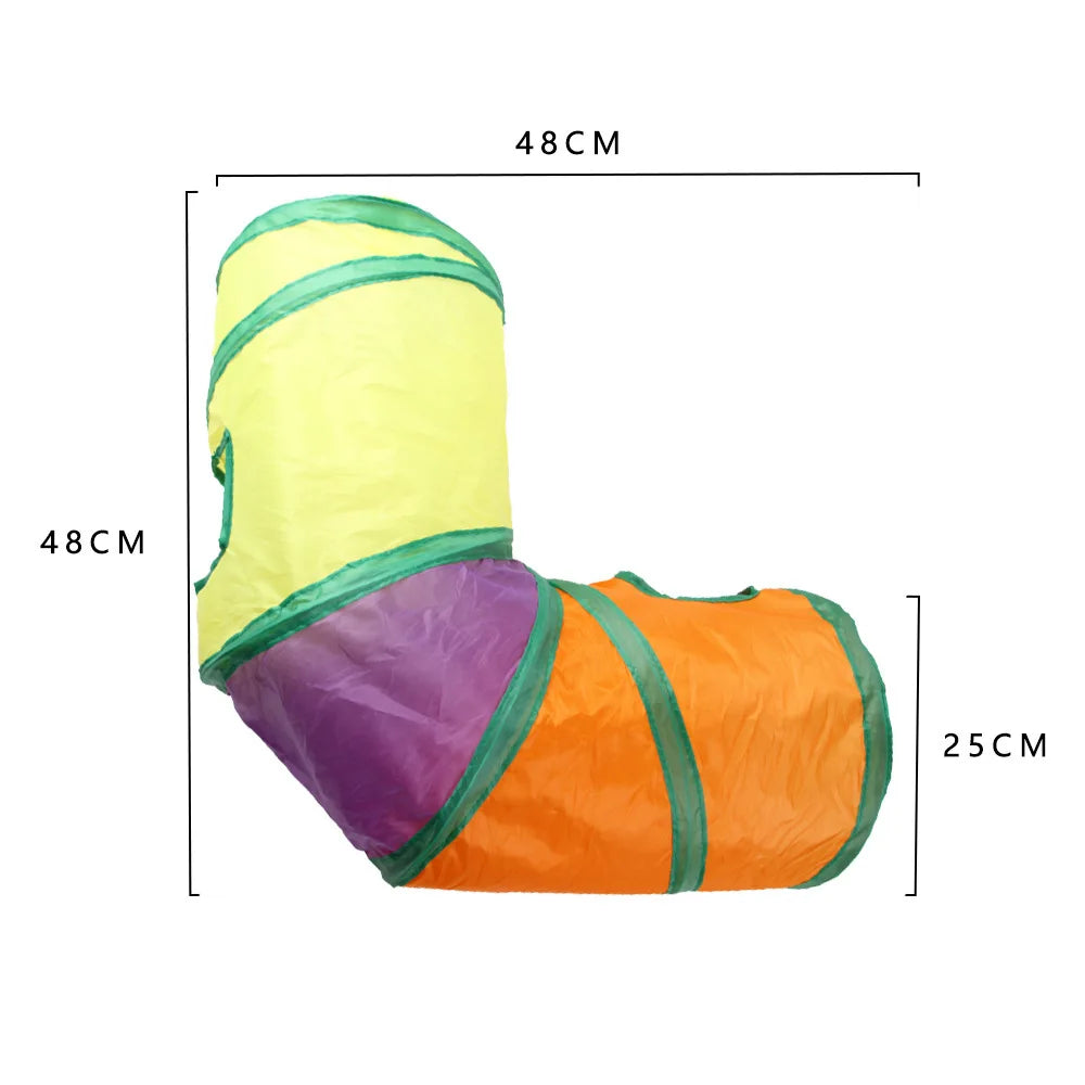 Túnel plegable para gatos - Diversión en interiores