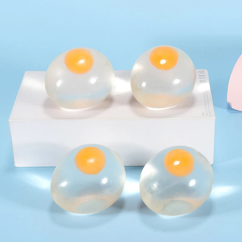 Balle anti-stress en forme d'œuf éclaboussé - Jouet anti-stress amusant et original