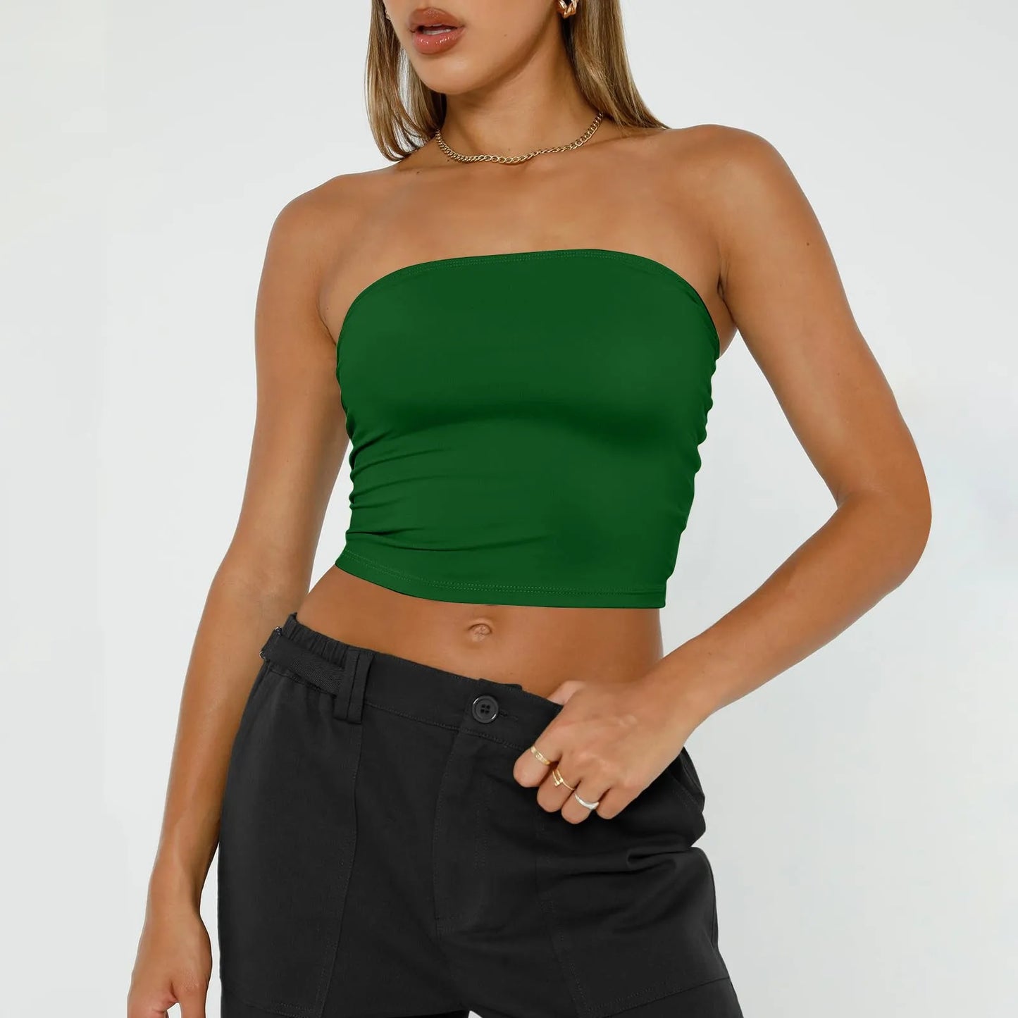 Women's Soft Breathable Bustier - Cotton Spandex Tube Top