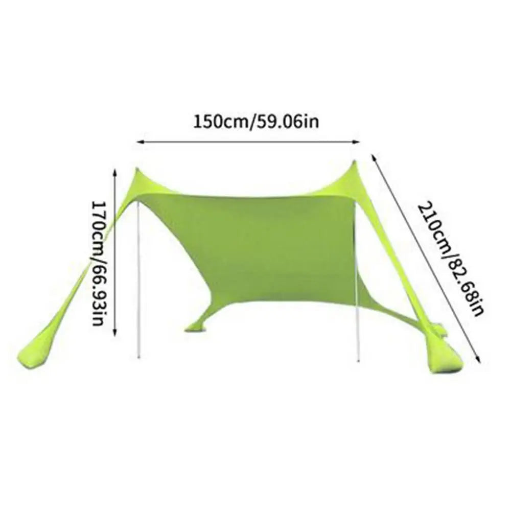 Toldo de playa - Tienda de sombra resistente al viento y con protección UPF50+
